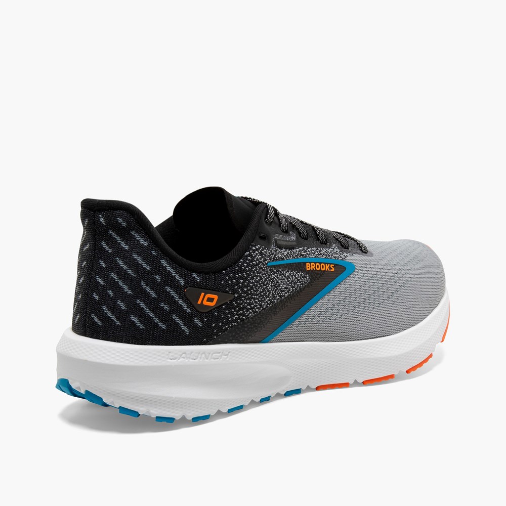 Chaussures Running Route Brooks Launch 10 Blanche Noir Homme | APF-9483744